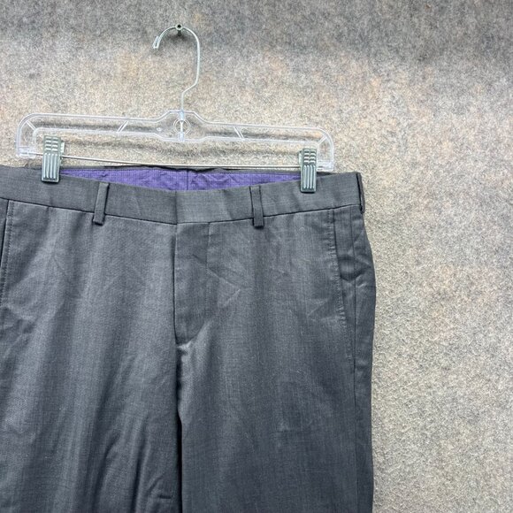 Ted Baker Pants Men 29R Gray London Roger CT Dress Slacks Italian Wool - Picture 5 of 11
